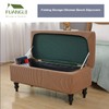 FUANGUI Ottoman Cover Stretch Storage Ottoman Bench Slipcover Printed Folding