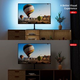 PAUTIX USB RGB Smart IC COB LED Strip 3 m 5 V, 1800 LEDs Pixel Addressable Colour Changing RGB LED Strip, Works for Alexa/Google Assistant, RF Remote Control for TV, Christmas Party, DIY Decoration