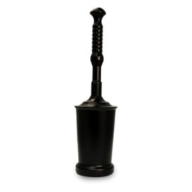 Master Plunger MP500-3TB Heavy Duty Bathroom Toilet Plunger Kit with Tall Bucket. Equipped with Air Release Valve, Black