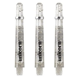 Unicorn Dart Shafts | Gripper 4 Elements | Durable Polycarbonate | Clear with Infused Metallic Flecks | Short 35mm | 3 Stems