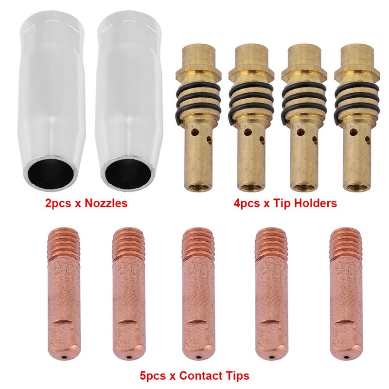 vulcan welder replacement parts, 11pcs Nozzles Tips Holders MIG Welder