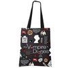 LEVLO TVD Merch Vampire Tote Bag - Damon Salvatore Fan