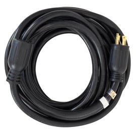 DuroMax XP3025GC 30-Amp 25-Foot 10-Gauge L14-30 Heavy Duty Generator Cord for Home Power Backup, Black
