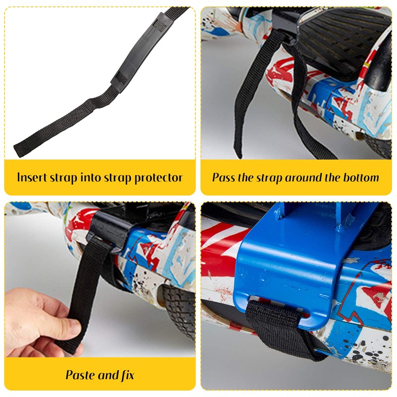 Adjustable Hoverboard Straps and Strap Protector Hook and Loop Fastening