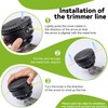 KAITAI String Trimmer Line 095”,Pre-Cut Dual Color 3-Section Fast-Positioning Design,