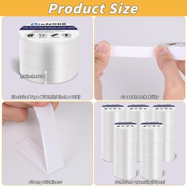 50 Rolls White Electrical Tape Bulk 3/4 Inch x 66ft, Waterproof Vinyl Electrical Tape High Temp Insulation Tape for Electrical Protection Home Outdoor Electrical Insulating Wire Wrapping