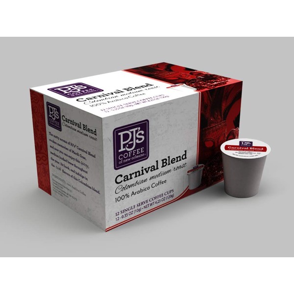 PJ's Coffee - Carnival Blend Single Serve Cups, 12 Count