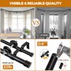 HOTOZON 1 Inch Heavy Duty Double Bay Window Curtain Rod,