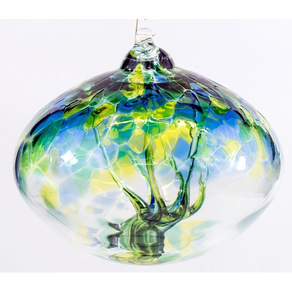 Orb Tree of Life Large Glass Globe - Sea Green