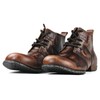 OSSTONE Moto Boots for Men Fashion lace-up Leather Chukka Boots