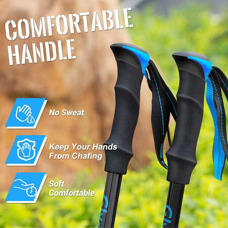 Glymnis Walking Poles 2 Pack Collapsible Walking Poles for Men