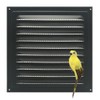Square Ventilation Grille, Black Metal Square Ventilation Grille Stainless Steel