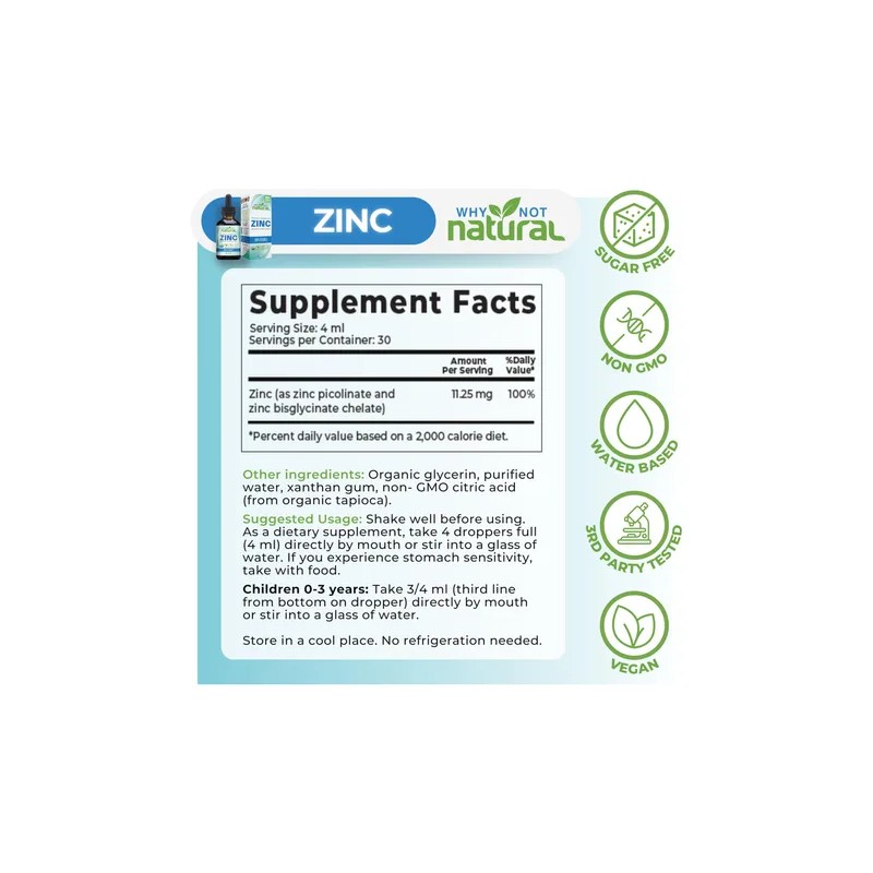 Why Not Natural Zinc Líquido Quelado 338 Mg Gota