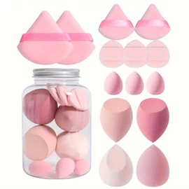 HAPVITAL 14 Pcs Multi-functional Makeup Puff Foundation Sponge Foundation Sponge - Makeup Sponge Concealer Sponge | Drift Bottle, Beauty Egg Set, Filling Powder Puff, 7 Large Water Filled Cushions, BB