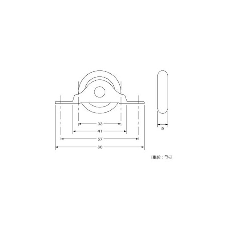 High Logic U-809 V Rail Door Wheel U Shaped ST