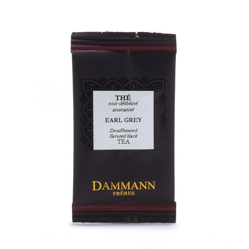 Dammann Freres Satchets, Decaf Earl Grey Tea Bags, Premium Gourmet