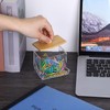 BTSKY Clear Paper Clip Holder with Bamboo Lid Thick Acrylic