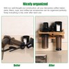 Space Saving Organizer Wall Mount for Aeropress set, Polished Bamboo