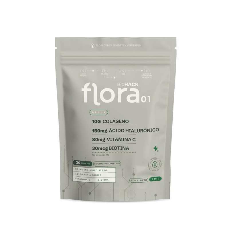 FLORA 01 | Bella | Péptidos de Colágeno con Biotina,