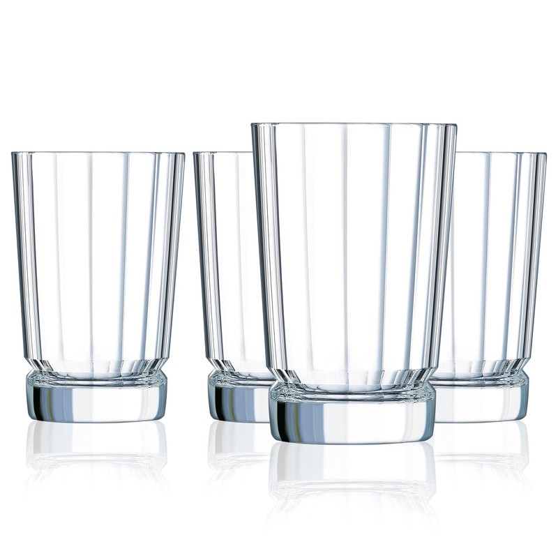 Cristal D'Arques Macassar 12 Ounce Highball Glass, Set of 4