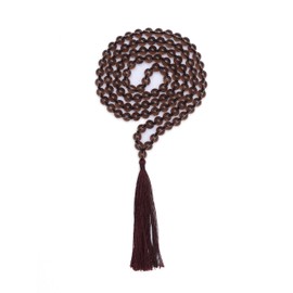 108 Beads Smoky Quartz Mala Necklace for Meditation, Yoga, Prayer, Reiki & Spiritual Healing – Handcrafted 8mm Natural Gemstone Japa Mala for Mindfulness and Spiritual Protection