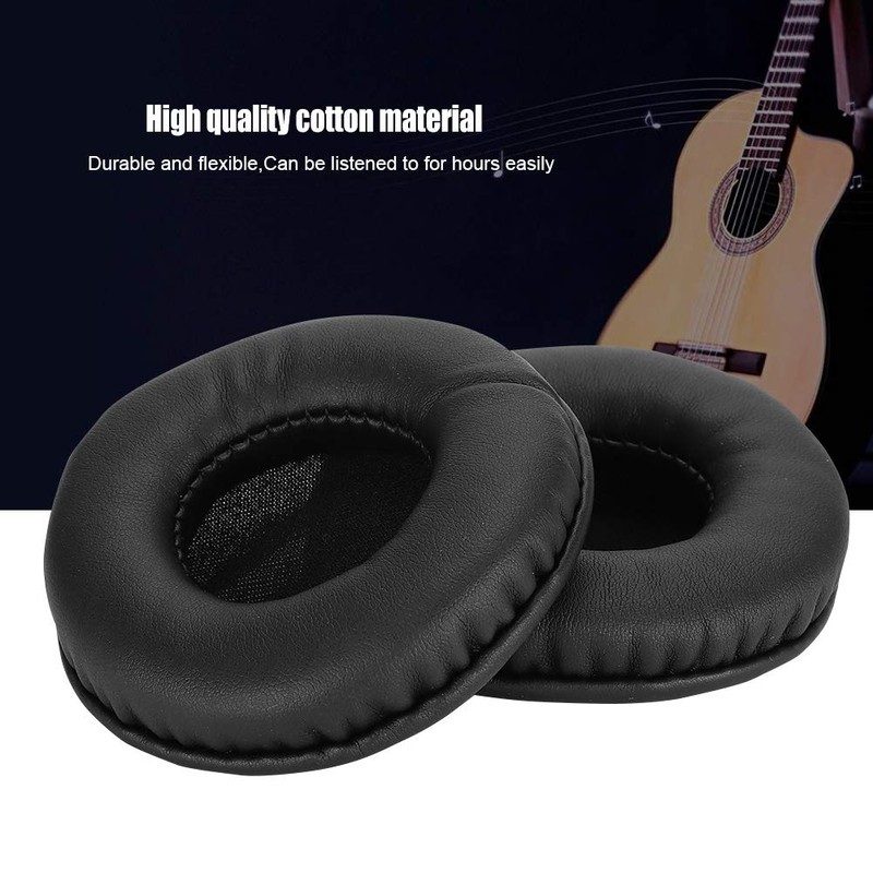 One Pair Replacement Ear Pads Universal Replacement Black Cotton Headphone