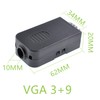 Oiyagai DB15 3+9 D-SUB VGA Male 3Row 15Pin Connector Adapter