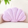 Uvvyui Lavender Shell Pillow, Seashell Decorative Pillows 3D Insert Beach