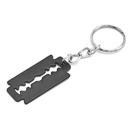 AAProTools Black Coated Stainless Steel Razor Blade Key Chain KC-002