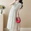 Summer Maternity One-Piece Dress for Guest & Office Wear Dress L