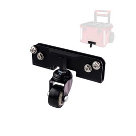 Front Wheels Compatible for Milwaukee Packout Tool Box, Durable Rubber Tires without drilling, Heavy Duty 360° Swivel Wheels