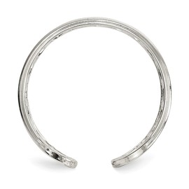 Jewels By Lux Sterling Silver Polished Twisted Bar Center Adjustable Cuff Ring