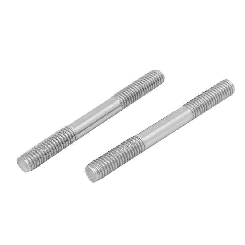 uxcell M6x60mm 304 Stainless Steel Double End Threaded Stud Screw
