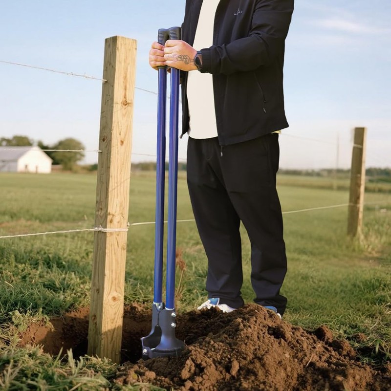 CGRNKT Post Hole Digger, 58 Inch Heavy Duty Manual Posthole