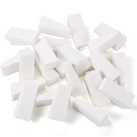 Pack of 24 Triangle Sponges, Makeup Sponges, Washable Small Makeup Sponge for Liquid Cream Foundation Cream (White)