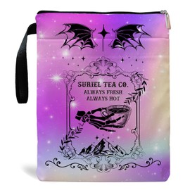 Romantasy Dark Academia Dragons Book Sleeve, Fantasy Novel Reader Gift, Bookish Gifts, Book Inspired Gift, Paperback Book Protector Book Cover Dragons Lovers Book Gifts (Dragons Book Sleeve-Purple)