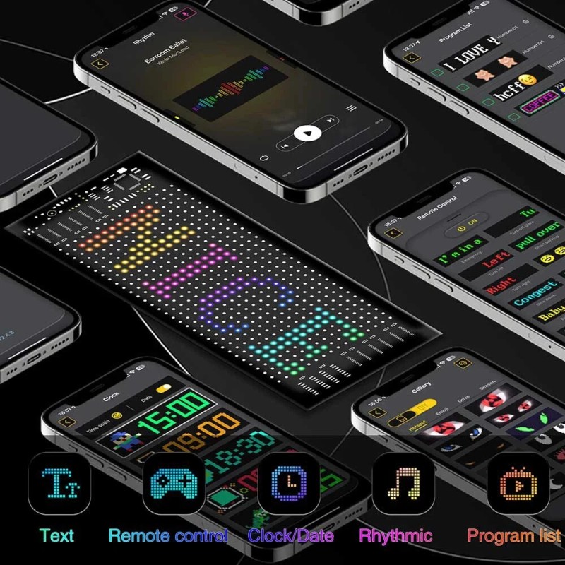 OPRAH 6.8'' Devil Eyes Light for Car LED Display Screen