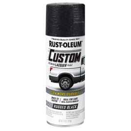 Rust-Oleum 323350 Automotive Custom Lacquer Spray Paint, 11 oz, Rugged Black