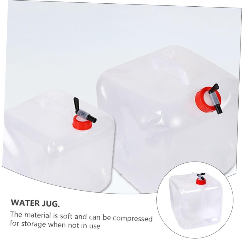 Sosoport 15l Camping Portable Water Bucket Collapsible and Lightweight Spigot