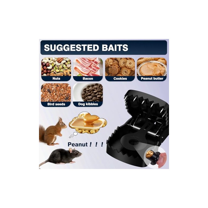 Extra Large Squirrel Rat Traps Outdoor, Escape-Proof Squirrel Traps that