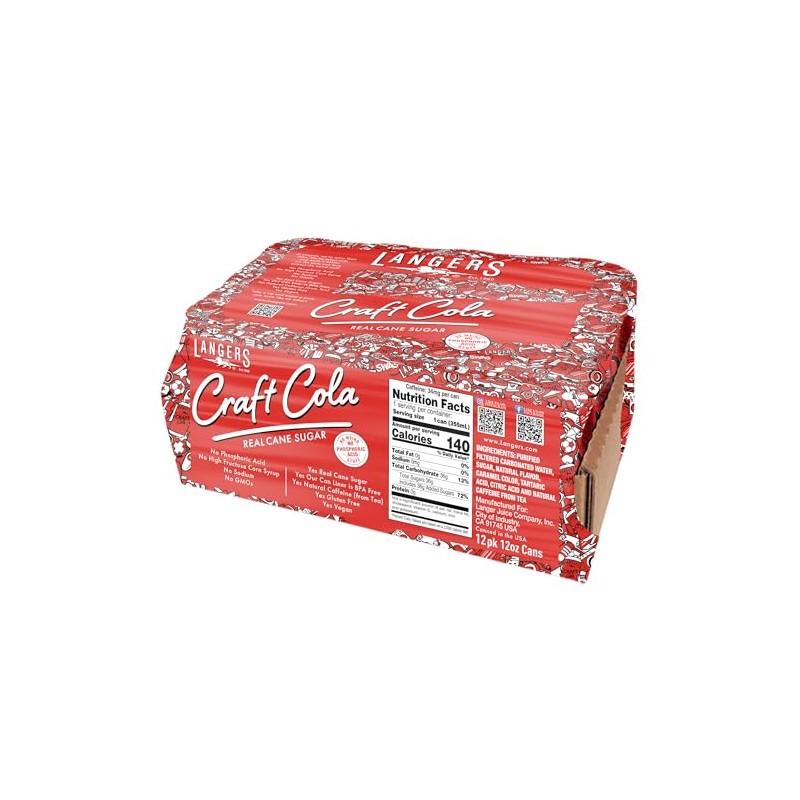 Langers Craft Cola with Real Cane Sugar, No Weird Stuff,