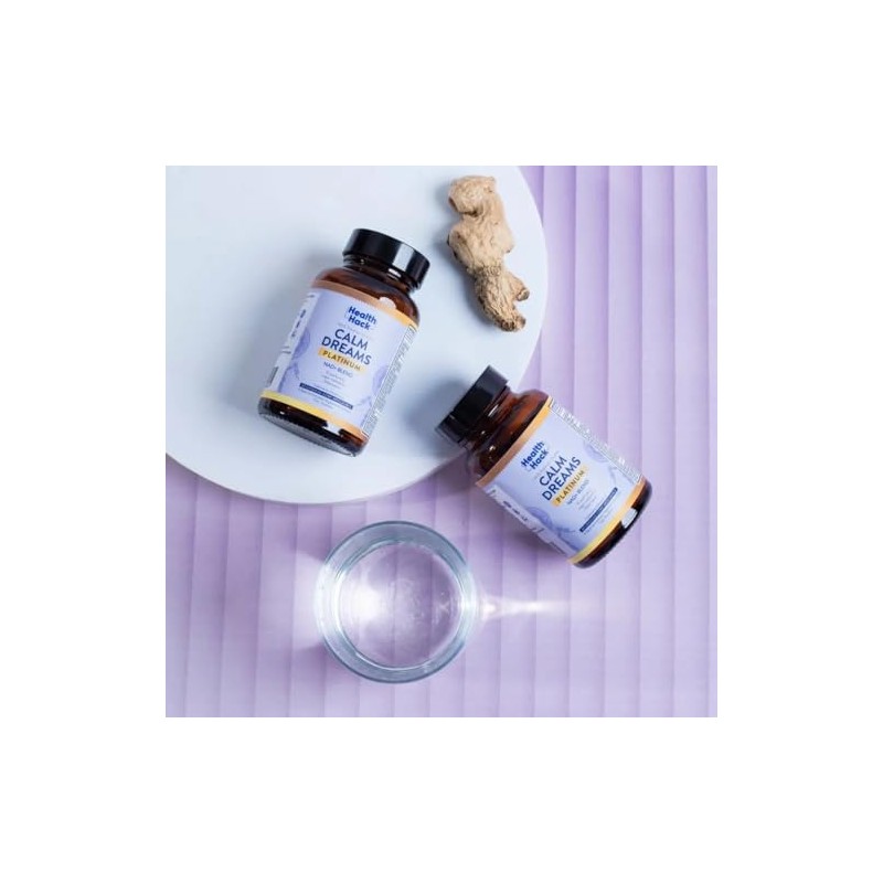 Suplemento Descanso con GABA 5HTP L-Teanina Magnesio Sin Melatonina