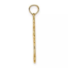 GlittersandGold 14K Cut-Out Dove Center Cross Charm Bracelet Necklace