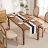 Boho Macrame Table Runner 30 x 180 cm Dark Blue