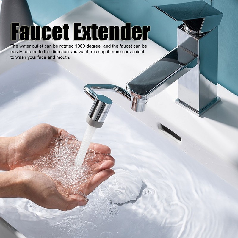 Faucet Extender 1080 Degree Rotary Spatter Proof Creating Oxygen Enriched