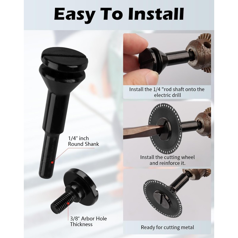 AOKLIT 2 Pack Die Grinder Cut Off Wheel Arbor, Mounting