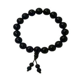younger cousin 10mm Black Obsidian Bracelet, Obsidian Crystal Bracelets, Black Onyx Bracelet Bring Happiness, Prosperity, And Luck Fit Women and Men - Elastic Adjustable Size