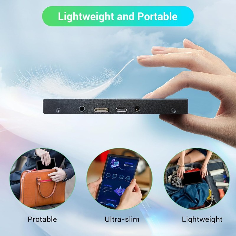 8 Inch Touch Screen Portable Monitor, Mini HDMI Display, 1280