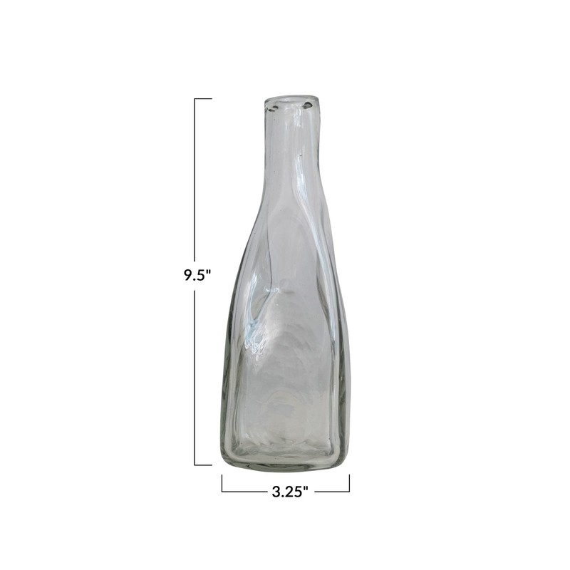 Creative Co-Op Organically Shaped Glass, Clear Vase
