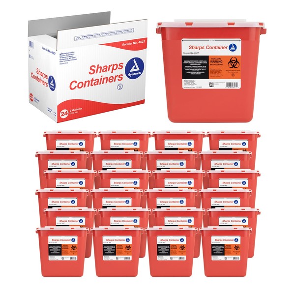 Dynarex 4627 Sharp Container, Provides a Safe Disposal of Medical